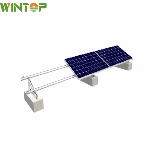 Sistema de montaje triangular de techo plano con base de hormigón de panel de energía solar