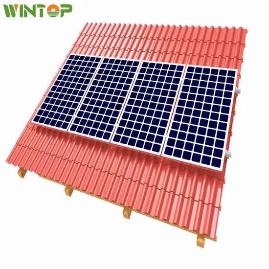 Sistema de montaje de gancho de acero inoxidable para techo de tejas inclinadas solares