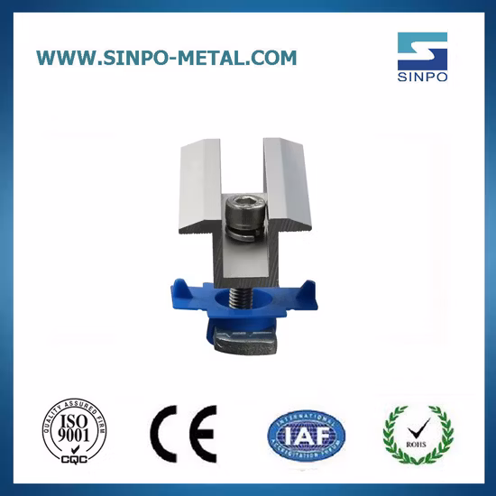 Perfil de aleación de aluminio del sistema de montaje de energía solar de techo plano
