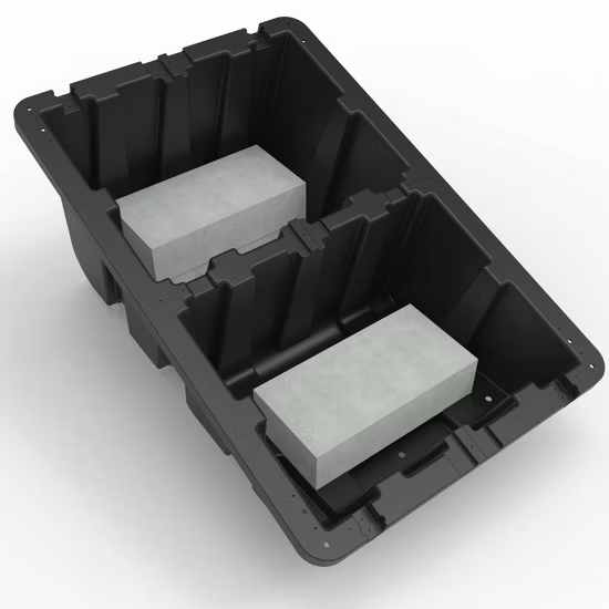 Accesorios de montaje de paneles solares para montaje en techo plano de paneles solares.